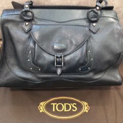 Used TODS Pebble Leather Tote Bag