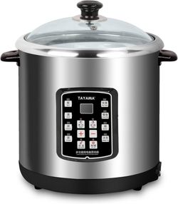 Tayama TSP-1000 Stainless Steel 8-in-1 Multi-Functional Electric Stew Cooker 10 Liter, Large