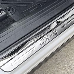 GZBFTDH Chrome Door Sill Trim Plates for Mazda CX5 CL
