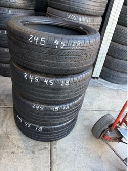 245/45r18 Set Michelin Tires In Great Shape