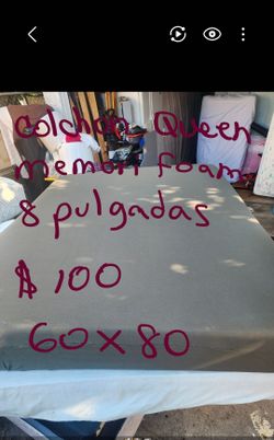 Colchon Queen Memory Foam Usado Limpio
