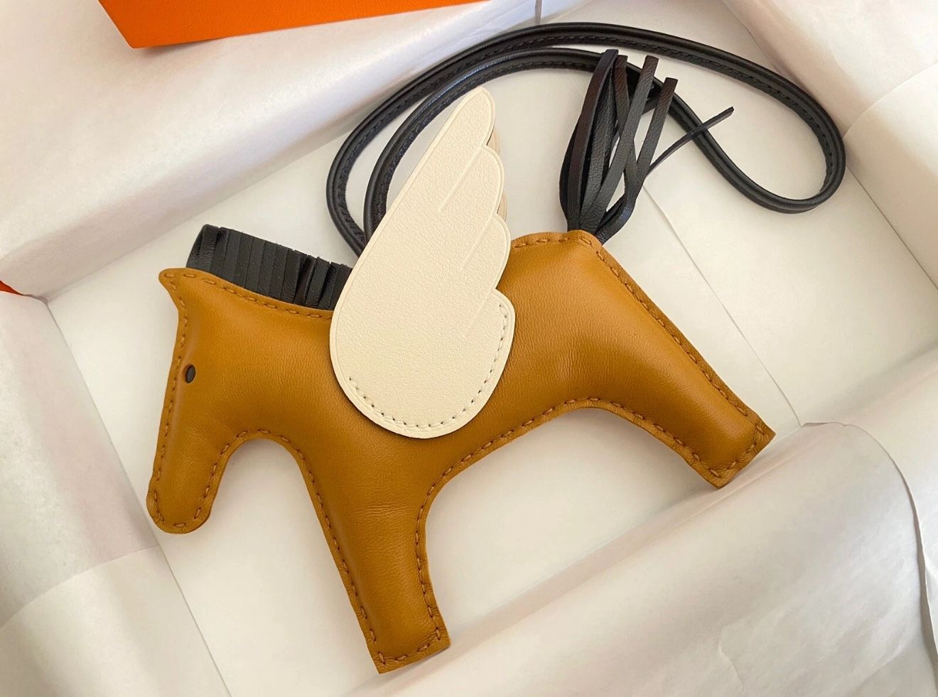 Authentic New Hermes MMRodeo Pegasus Pegase Bag Charm