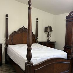 INCREDIBLE antique hardwood bedroom set