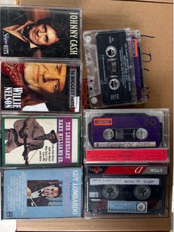 Johnny Cash Willie Nelson cassette tapes