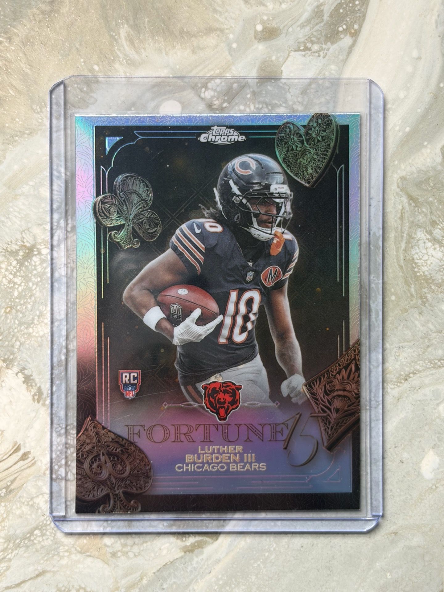 2025 Topps Chrome Fortune 15 Luther Burden Refractor Rookie
