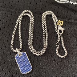 Yurman 925 Silver Square Pendant Necklace 