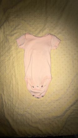 Pink Striped Baby Onesie Short Sleeve