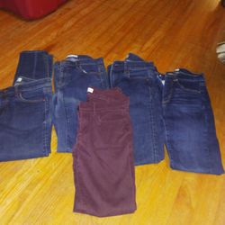 5 Pair Size 00 LOFT Jeans