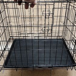 Size Small Double Door Folding Crate For Dog Or Cat
