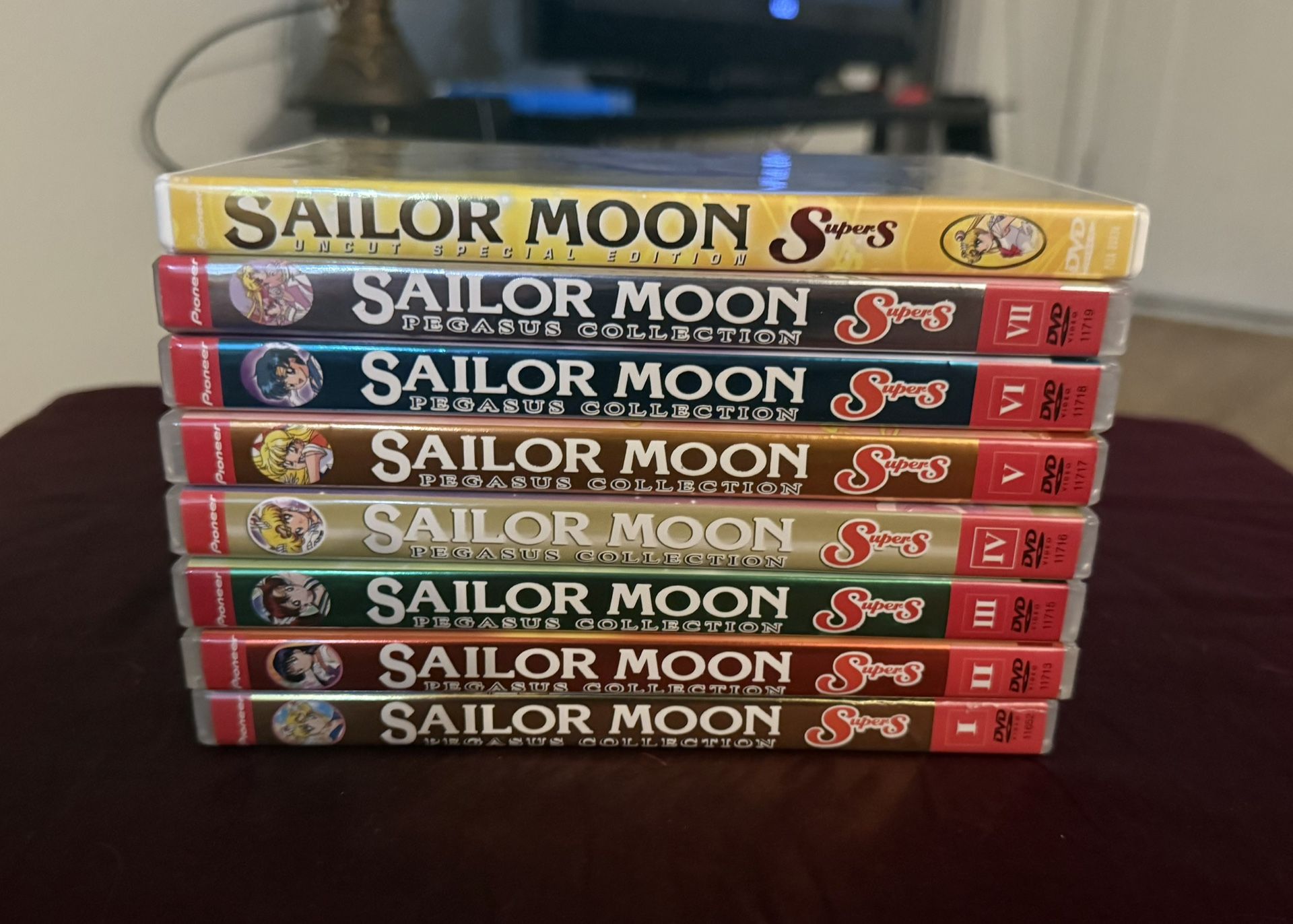 Sailor Moon Complete Set DVD Super S Pegasus Collection + Movie. Uncut Versions