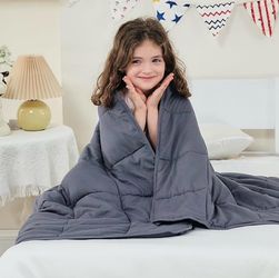 Weighted Throw Blanket, Gray, New in packaging