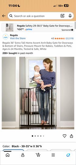 Regalo 37” Extra Tall Home Arch Baby Gate