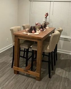 High top table and chairs