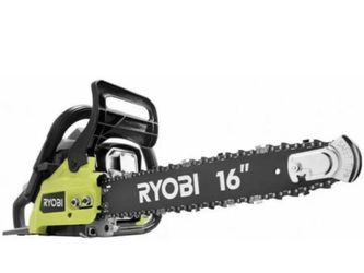 Ryobi Gas Hand Chainsaw, 16-Inch 37cc 2-Cycle Medium Size with Heavy Duty Case