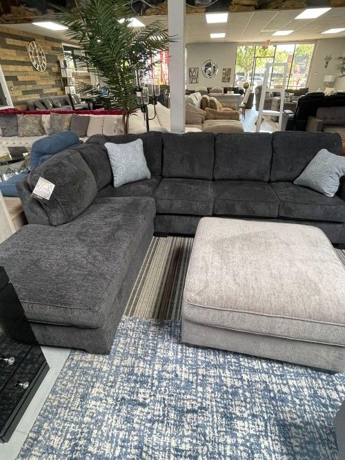 Most Liked And Preferred Slate L Shaped Sectional Ashley Ready To Deliver 