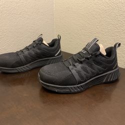 Reebok Fusion Flexweave Black Comp Toe Lace Up Work Shoes RB4317 Men's Size 6.5M