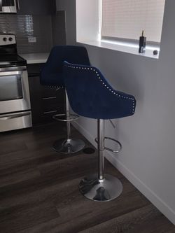 Two bar stools used
