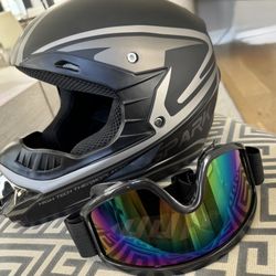 Youth Dirt Bike Helmet Gloves & Goggles 