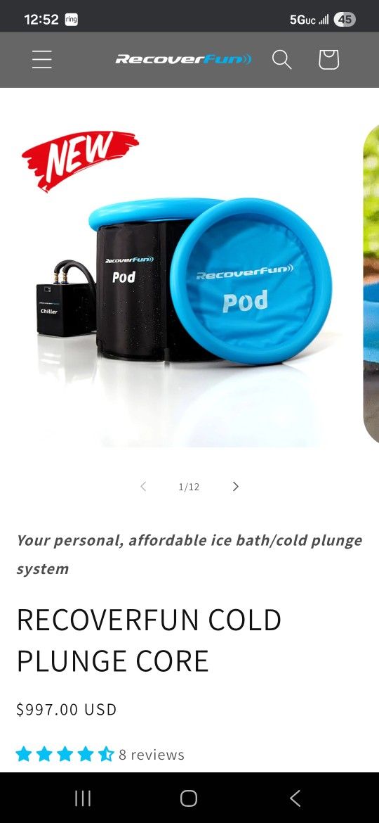 Brand NEW Recover Fun Cold Plunge Complete