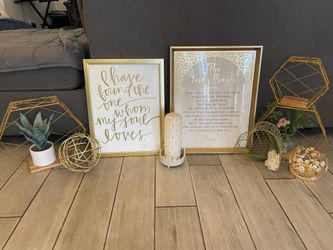 Gold frames and decorations