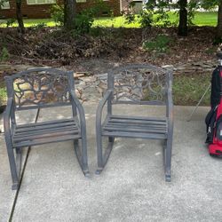2 Metal Chairs. 25 For 2