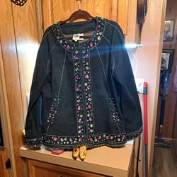 Jeweled Denim Jacket By DG2