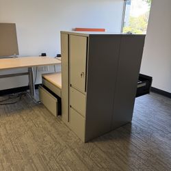 Office moving Steelcase office furniture clearance sale: metal cabinet
