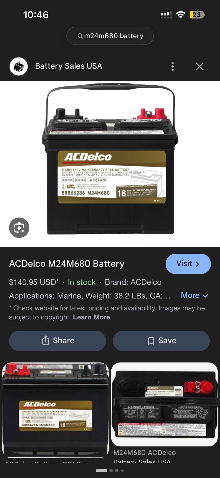 Boat/ RV battery