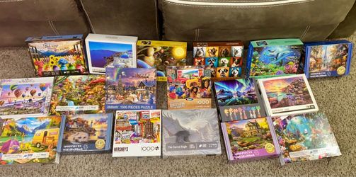 Lot of 1000-Piece Jigsaw Puzzles
