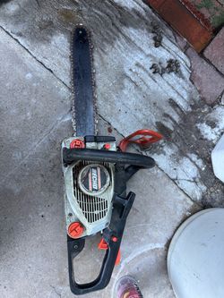 echo chainsaw  he needs a little gas pump
