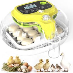 New-Incubators for Hatching Eggs, 2026 Upgraded 16 Eggs Incubator with Automatic Turner, Digital Temperature Control & Humidity Display and Led Candle