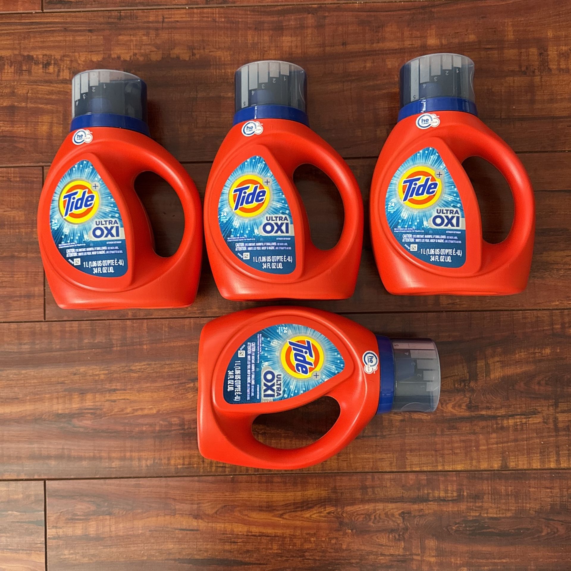Tide Laundry Detergent With OXI: 34 oz Each (4 For $20)