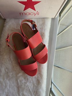Aerosoles Camila Women S Heels Coral Lizard Size 8 M