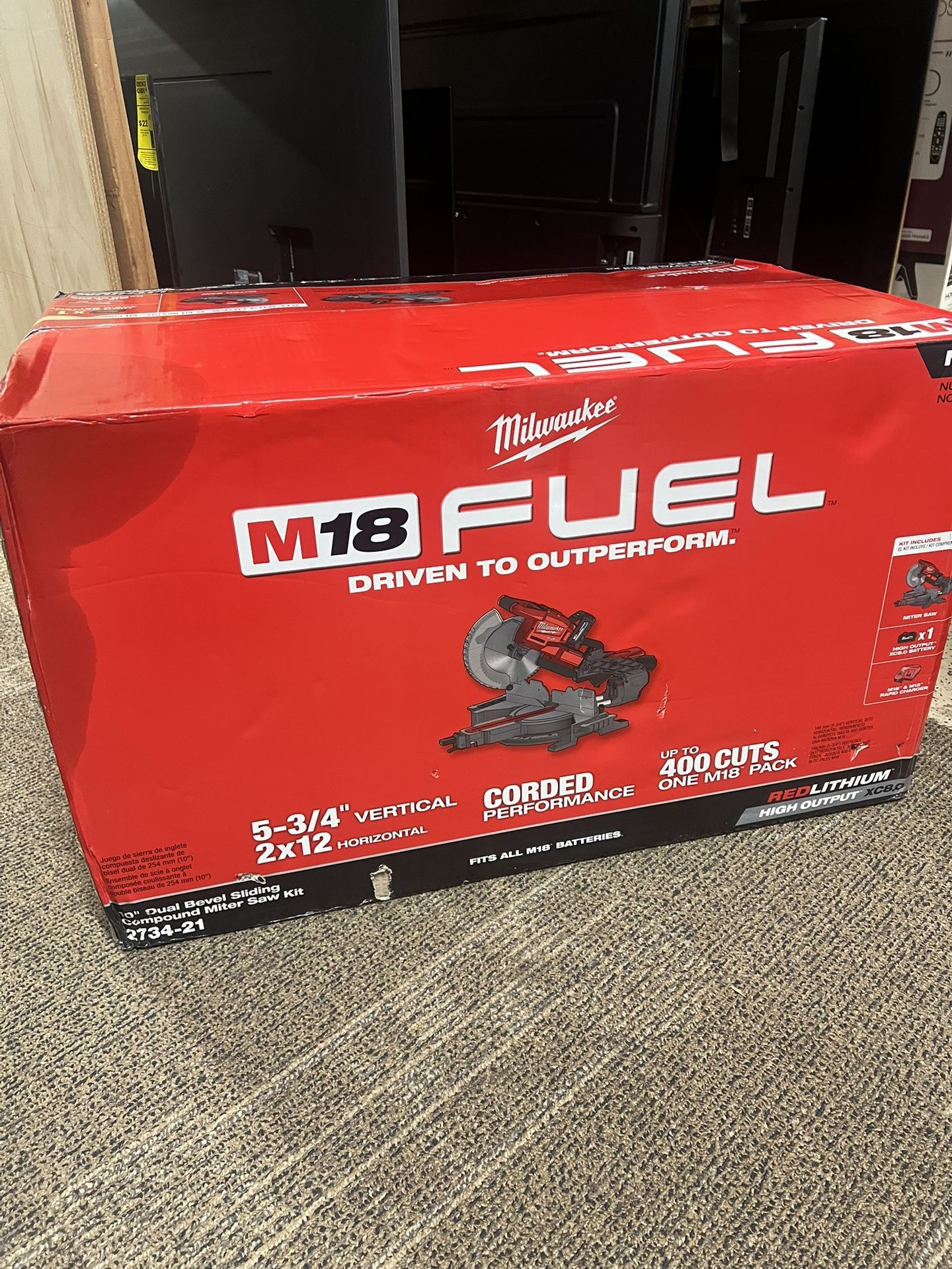 Milwuakee M18 Fuel Brushless Dual Bevel Miter Saw 195167
