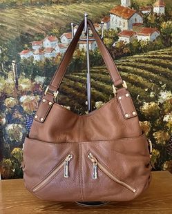 Michael Kors pebble leather brown Hobo shoulder bag