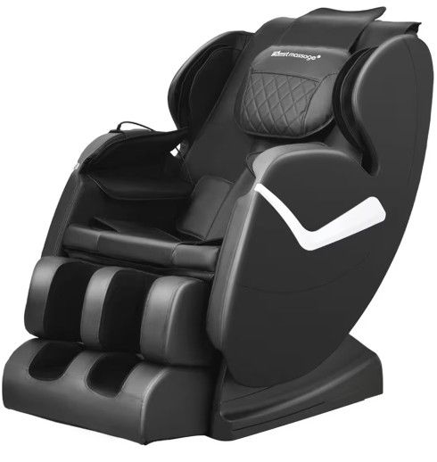 Massage Chair Zero Gravity Full Body Electric Shiatsu Massage Chair Recliner with Foot Rollers Built-in Heat Therapy Air Massage System Stretch Vibrat