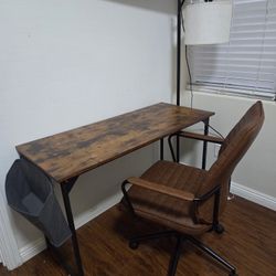 Desk table and chair