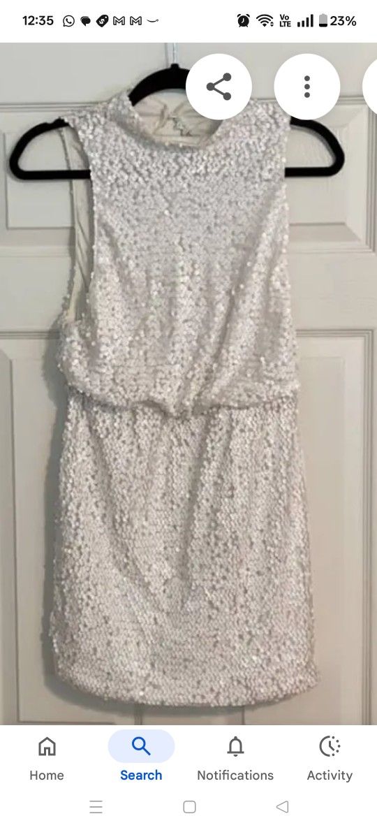 White Sequin Dress