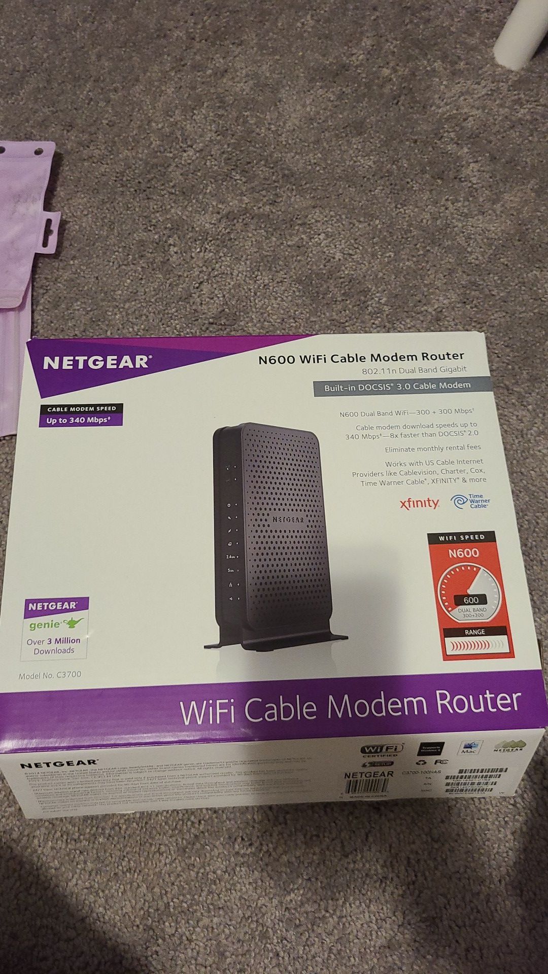 Netgear wifi cable modem router