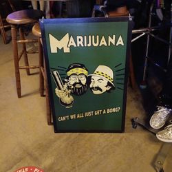 CHEECH AND  CHONG'S HARD CARDBOARD  POSTER. 
