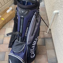Golf Club Set With Free Standing Callaway Bag