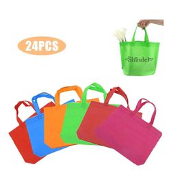 shindel 13" Bolsas de Regalos de Fiesta tela no tejida de Colores con asas para cumpleaños, regalos, aperitivos, decoración