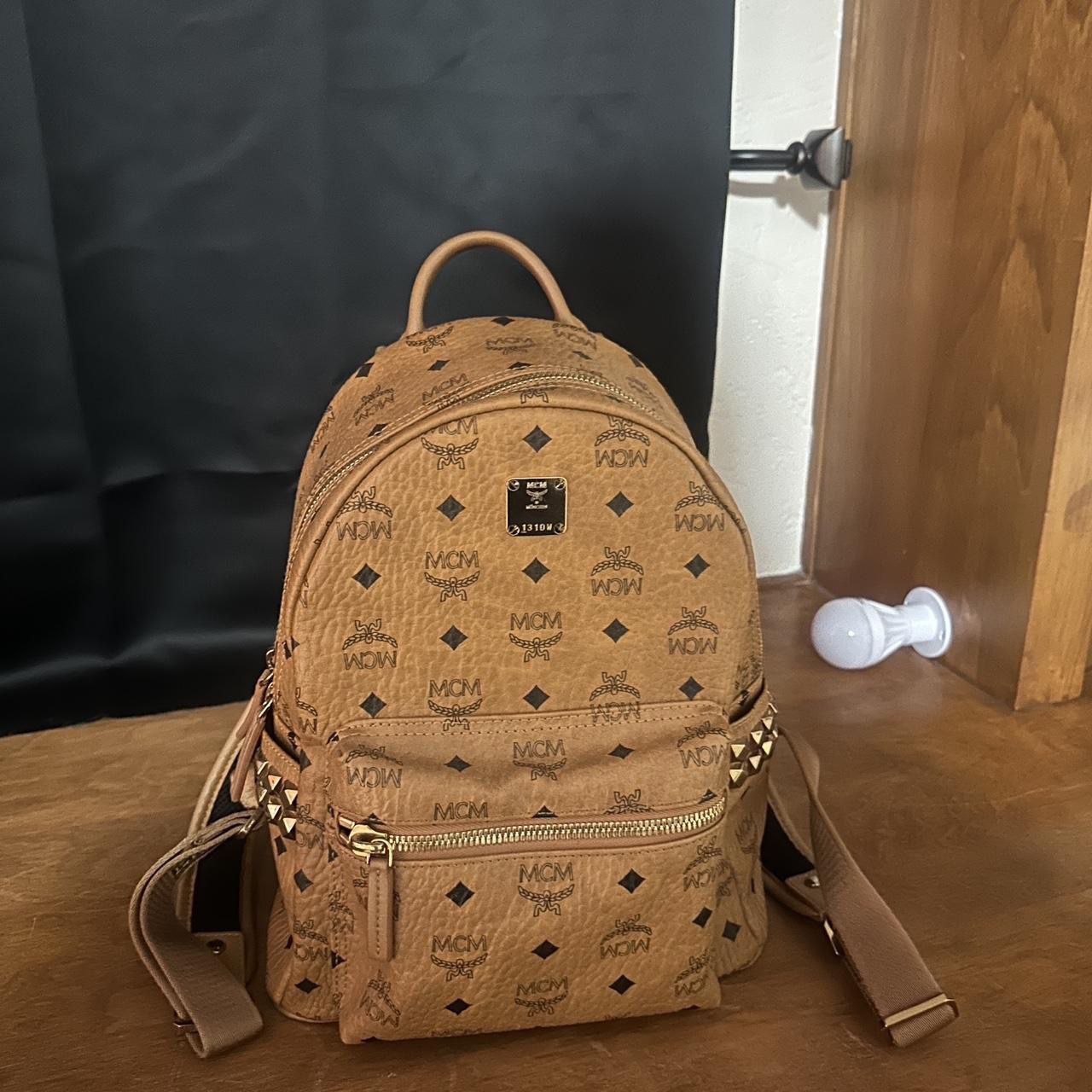 Brown Mcm, Small Sized Backpack