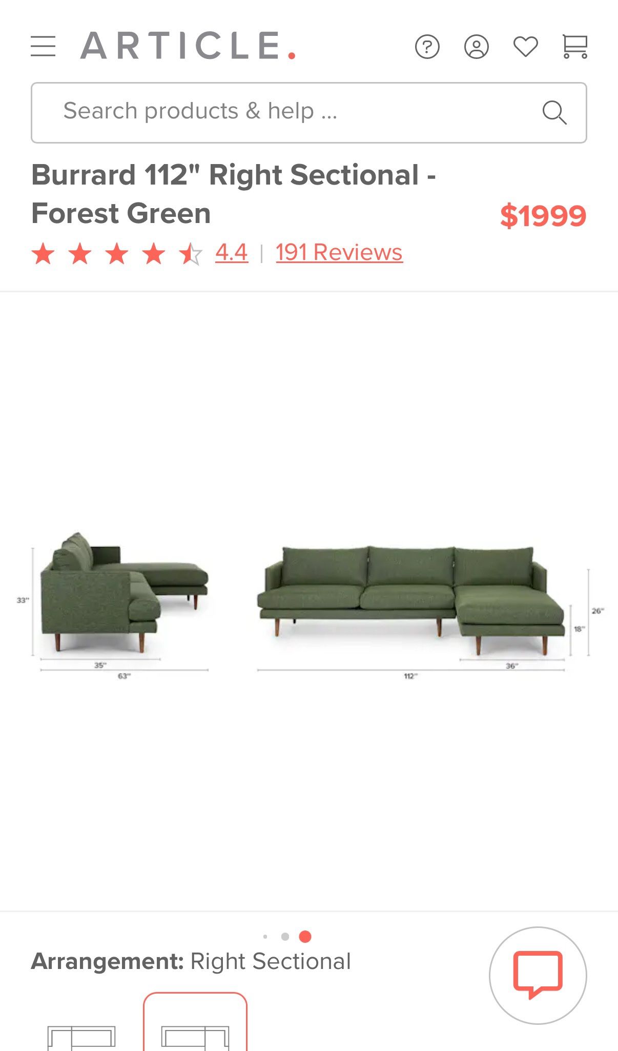 Article Stone Blue Burrard Sofa/sectional