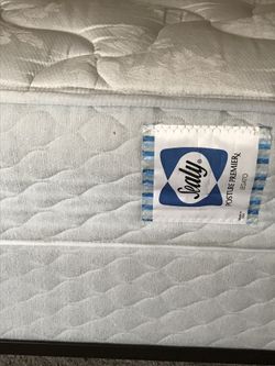 Queen headboard, mattress and nightstand