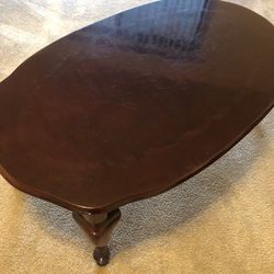 Elegant Cherry Wood Coffee Table 