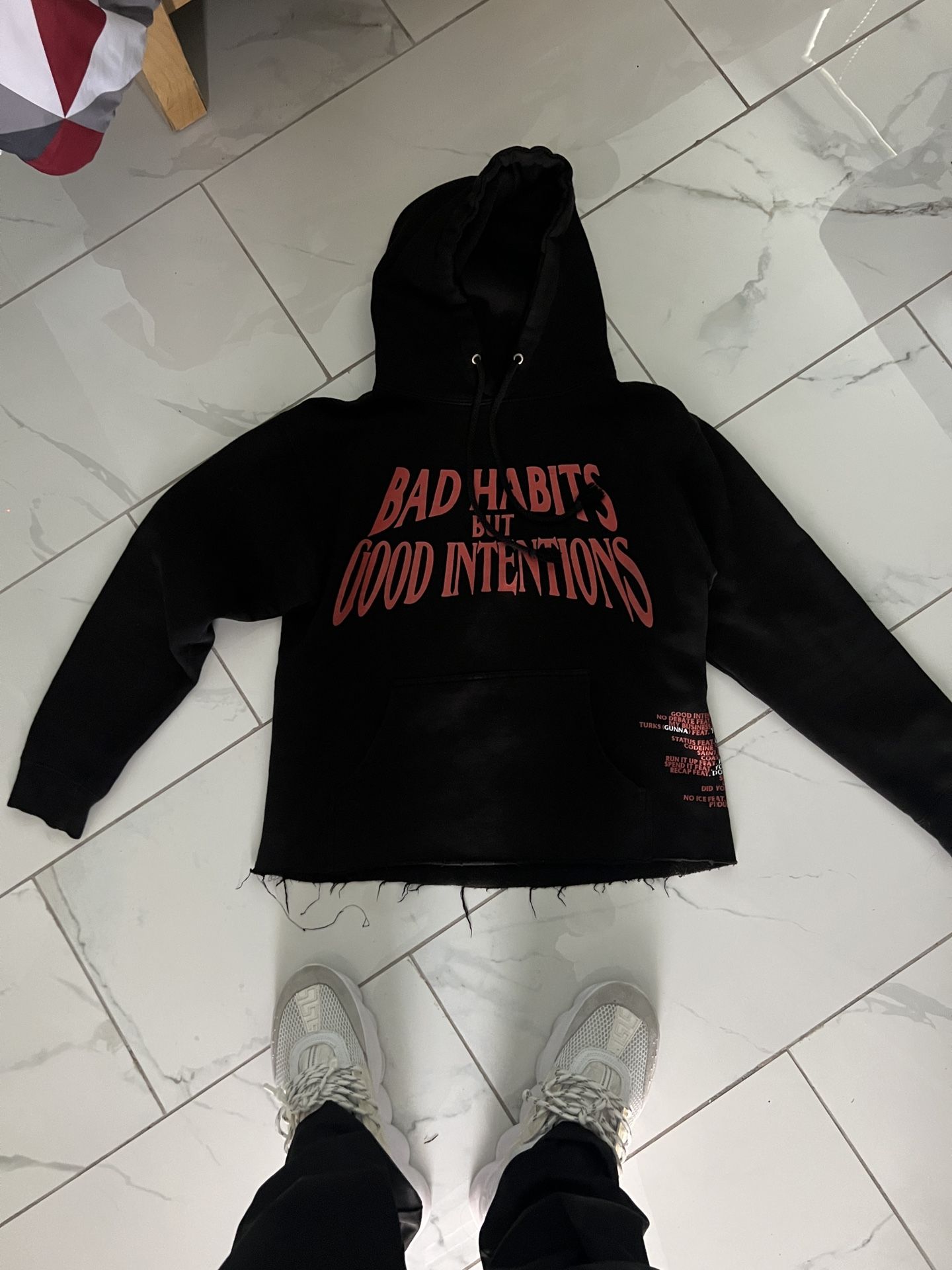 VLone x Nav "Bad Habits but Good Intentions" Black Hoodie
