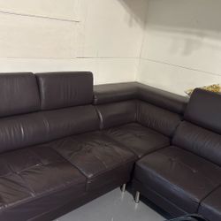 Free Leather Dark Brown Sofas Sectionals 
