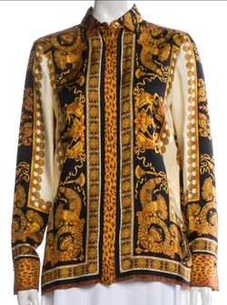 Versace silk long sleeve woman silk xs
