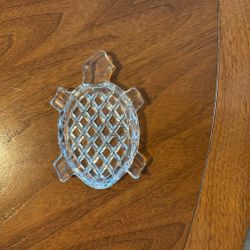 1960’s Bohemia Glass Turtle Trinket Ashtray